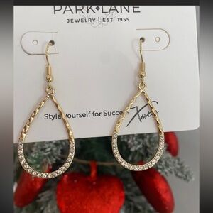 Park Lane Gold Crystal Hoop Earrings